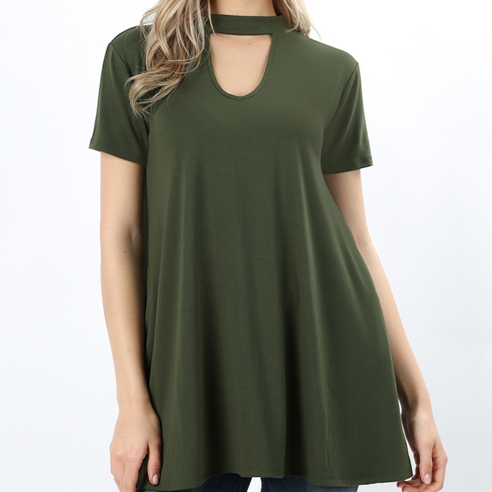 Zenana Choker Neck Top